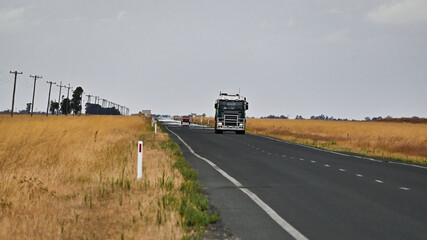 Truck Driving Back from Urana