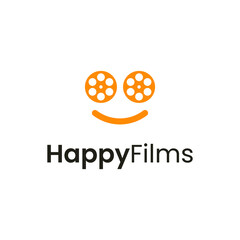 happy films logo vector modern simple combination concept designs