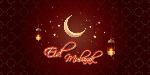 vector illustration of greeting for Eid Mubarak text means Eid Mubarak, concept for festive background 