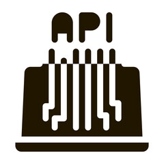 front end api glyph icon vector. front end api sign. isolated symbol illustration