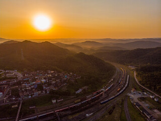 Por do sol em paranapiacaba