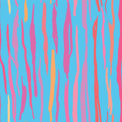 Tiger lines trendy fashion pattern seamless. Colourful design with animal fur lines. Stylish Jungle print