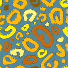 Seamless Leopard Pattern. Colorful Animal Skin Print. Spotted animal illustration. Vector Jungle Design.