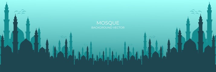 vector graphic mosque design religion of islamic backgound elegant arabic