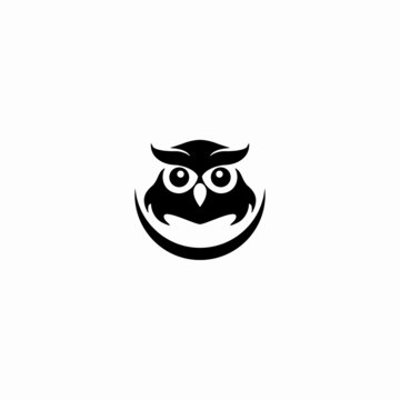 Owl logo vector illustration. Emblem design on white background
