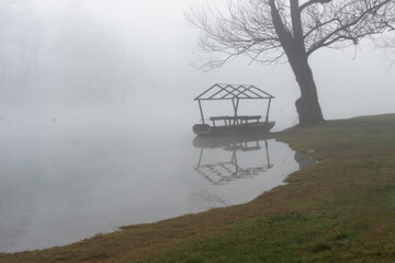 misty morning on the river