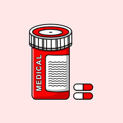 medical capsule pill vector design