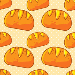 rye bread food seamless pattern vector illustration 