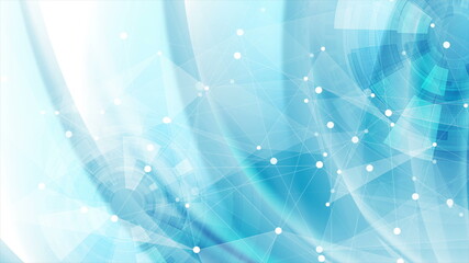 Bright blue futuristic technology abstract background