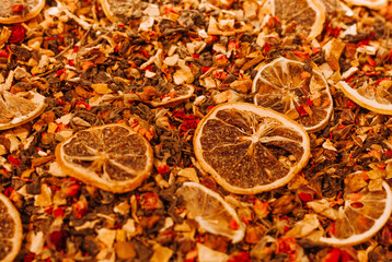 close up of dried fruits