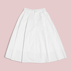 White flared skirt women's apparel