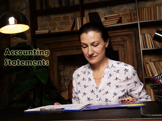  Accounting Statements Businesswoman, executive manager hand filling paper business document