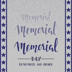 Memorial Day card, vector illustration