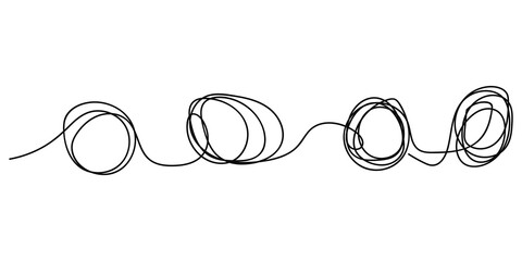 Tangle Scrawl. Set of Tangle Scrawl hand drawn isolated on white background