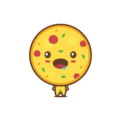 cute pizza mascot characters