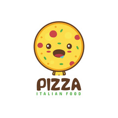 cute pizza mascot characters