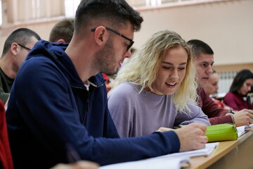 Students Gruop In the uni Amphitheather