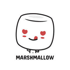 Cute marshmallow character