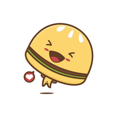 cute burger character