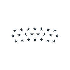 stars icon for flag or badge. Decoration stars. Arch star set. Stock Vector illustration isolated on white background.