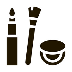 halloween cosmetics glyph icon vector. halloween cosmetics sign. isolated symbol illustration