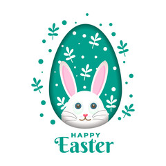 happy easter day greeting card template	