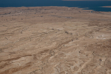 Desert landscape of Israel, Dead Sea, Jordan.