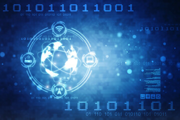 Digital Abstract technology background,2d illustration
