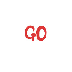 GO initial handwriting logo for identity