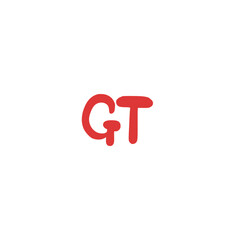 GT initial handwriting logo for identity
