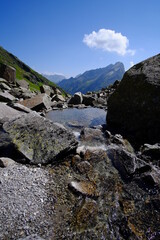 Fototapeta na wymiar Hiking in the European Alps