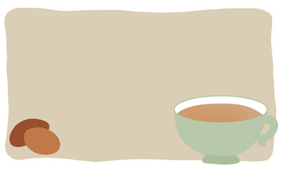 紅茶とクッキーのテンプレート