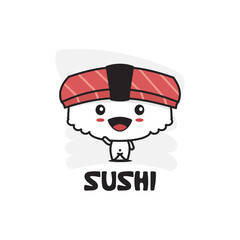 cute sushi mascot character