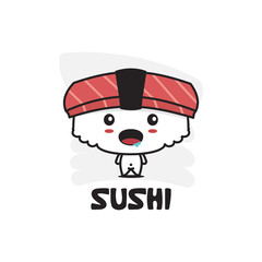 cute sushi mascot character
