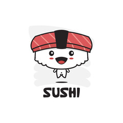 cute sushi mascot character