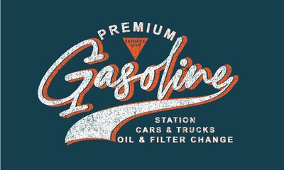 Gasoline vintageTee shirt design for you -3