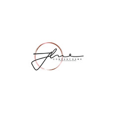 JL Initials handwritten minimalistic logo template vector