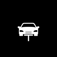 Fototapeta na wymiar Car Lift flat icon isolated on dark background