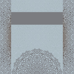 Invitation card design with mandala.Floral background decoration.
