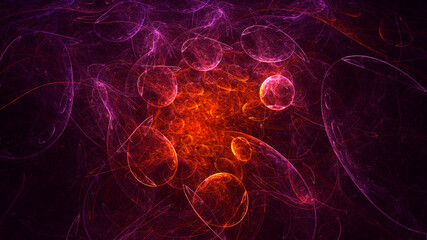 3D rendering abstract fractal light background