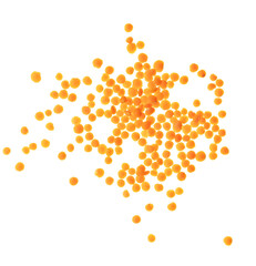 Lentils isolated on white background.