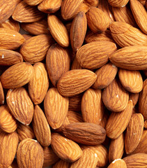 Close up of almond nuts as background.