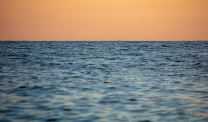 Fototapeta premium Horizon on the sea at sunset.