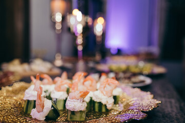 A close up of sushi on a table