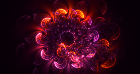 3D rendering abstract round light background