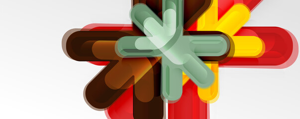 Abstract glossy crosses background for business or technology presentations, internet posters or web brochure covers