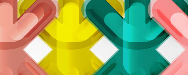 Abstract glossy crosses background for business or technology presentations, internet posters or web brochure covers