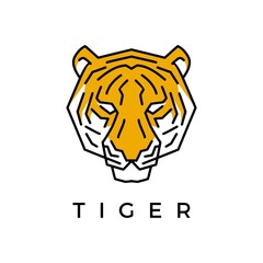 tiger head logo vector icon illustration