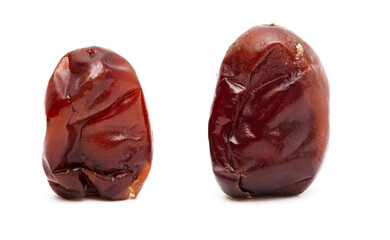 Dried dates isolated on a white