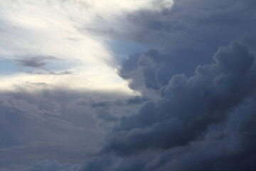 Fototapeta na wymiar many dark clouds in the sky. impending storm